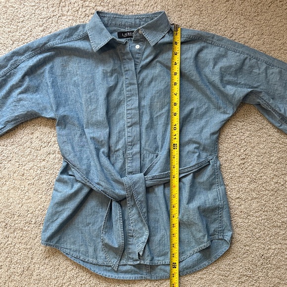 Ralph Lauren Button-Up Shirt with Tie on Front - Picture 6 of 7